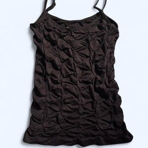 Chic Brown Textured Sleeveless Top